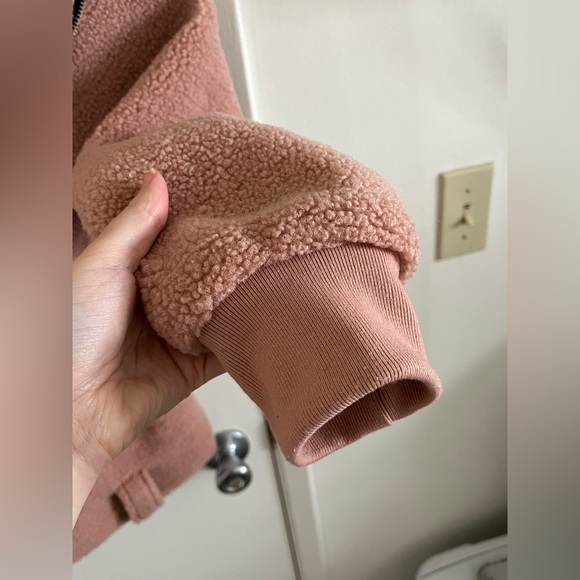 Dusty Pink Sherpa Jacket - Picture 5 of 7